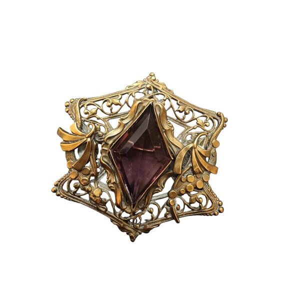 Antique Victorian Sash Brooch (A4927) - Picture 3 of 6